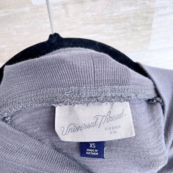 UNIVERSAL THREAD Mock Neck Raglan Sleeve Shift Dress Gray Womens XS - Picture 3 of 4